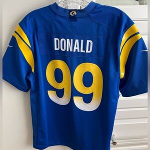 Los Angeles Rams NFL youth game jersey, royal blue, Aaron Donald, youth Large
